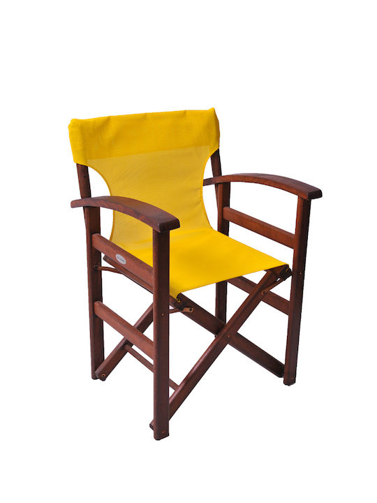 Yellow Perforated Director Chair Fabric Oem Text-yellow