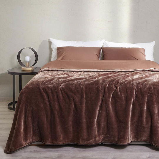 Double Blanket Aegean Cloudy 220x240 Nutmeg