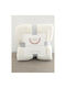 Double Blanket 220x240 Fleece Natural Home Fleece Ecru