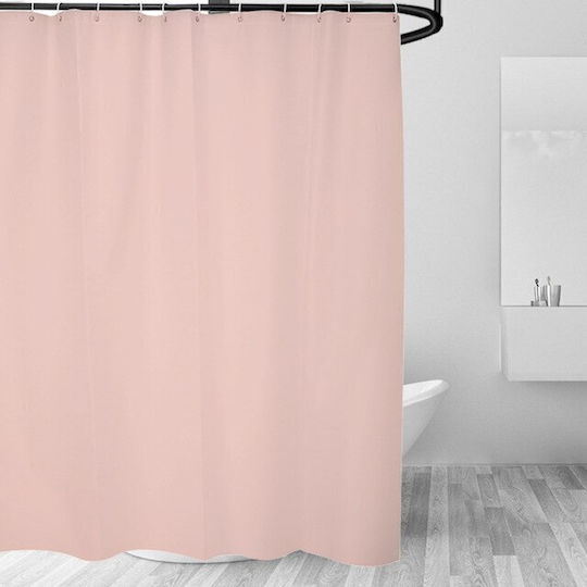 Shower Curtain 180x180cm Fabric Waterproof Pink