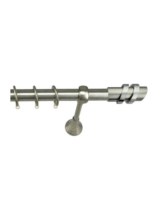 Bară Metalică Pentru Perdele Fs Home A04 Diametru 25mm Mat Nichel Crom Single 120 Cm