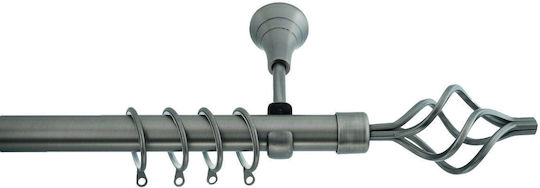 Bară Pliabilă Metalică Pentru Perdele Stalingrad Single Φ22mm 140-240cm Antracit