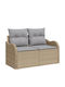 Zweisitziges Sofa Außenbereich Rattan mit Kissen 55x55x37cm