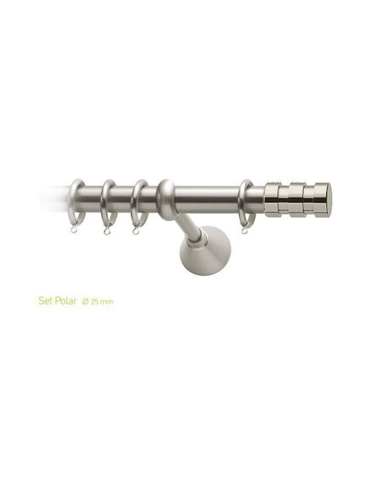 Curtain Pole Viometale Set Polar Ø25 Matte Nick...