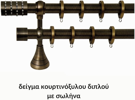 Kουρτινόξυλο Import Φ25 Seria A Nr.5 Oxidat Import Hellas Dublu Interior Țeavă 160cm