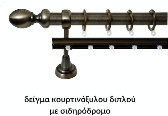 Vorhangstangen Import Φ25 Serie Γ Nr.3 Οξυντέ Import Hellas Doppel–Innen–Eisenbahn–140cm
