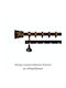 Kουρτινόξυλο Import Φ25 Seria B Nr.8 Oxidat Import Hellas Dublu Interior De Către Rail 140cm