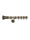 Metallic Extendable Curtain Poles Φ25 140-250cm No3 Oxide