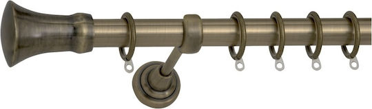 Μεταλλικά Πτυσσόμενα Κουρτινόξυλα Φ25 140-250cm Νο3 Οξειδέ