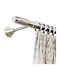 Aslanis Mocha Nickel Satin Extendable Curtain Pole with Rail Oval 160cm