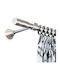 Aslanis Mango Nickel Satin Extendable Curtain Pole Diameter 25cm Oval 160cm