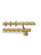 Metallic Curtain Pole Enis Patmos Matte Finish 160cm Double Rod Diameter 20
