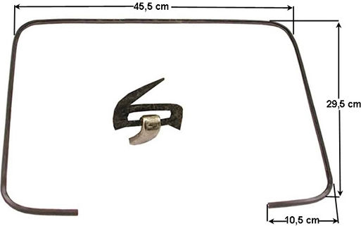Oven Door Gasket Bosch Siemens Neff With 6 Hooks & Short Turn