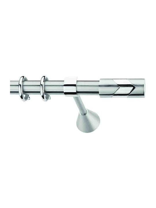 Domus Nickel Matte Chrome 1.60 Meter Curtain Pole