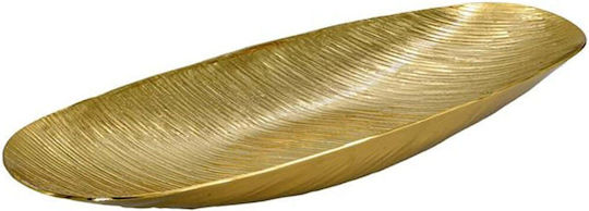 Fylliana Metallic Decorative Platter Yellow 41x15x5cm