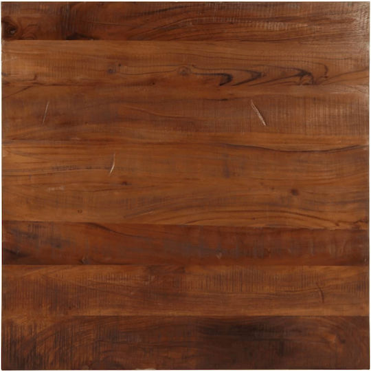 Επιτραπέζιο 80x80x2,5 Cm Τετράγωνο Μασίφ Ξύλο Ανακυκλωμένο