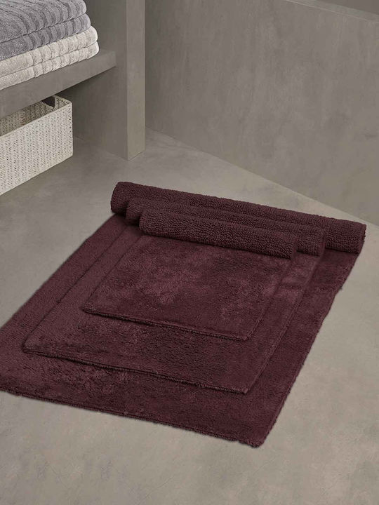 Fieldcrest Bath Mat Cotton Ultra Soft Bordeaux 40x60cm