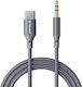 Techsuit USB 2.0 Cable USB-C male - 3.5mm Γκρι 1m