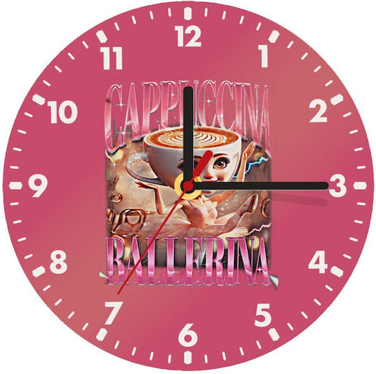 Koupakoupa Ballerina Capuchina Funk Wanduhr Hölzernes Ø20cm