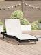 Градински и басейнови шезлонги Rattan Черна 70x198x82см