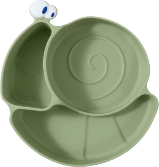 Queen Mother Baby Food Plate made of Silicone Green