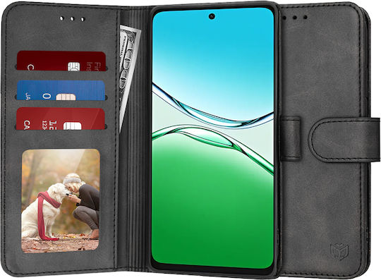 Techsuit Diary Book Silicone Black (Oppo A5 Pro)