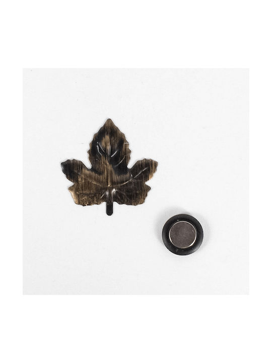 Metallic Curtain Tie-Back Leaf Shape Magnetic Black