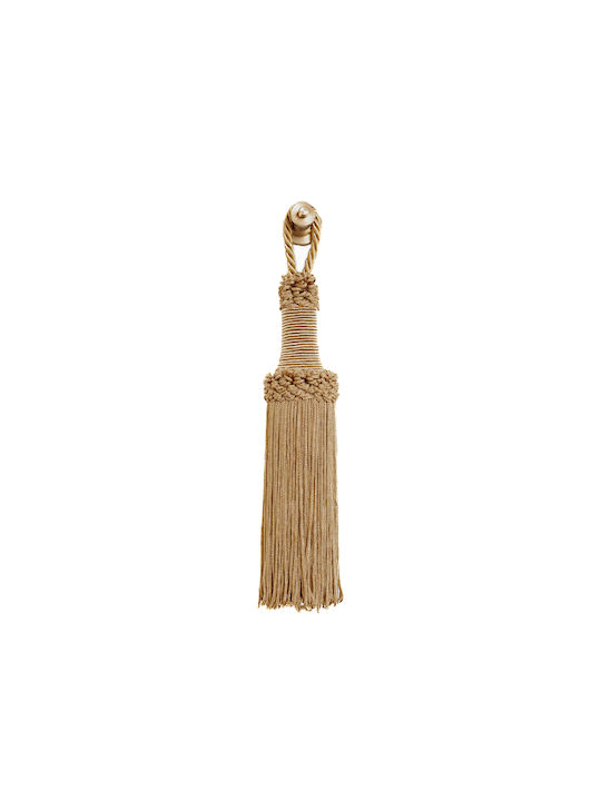 Decorative Curtain Tieback Rayon 20*5cm Tassel Fringe Height 25cm Gold Brown
