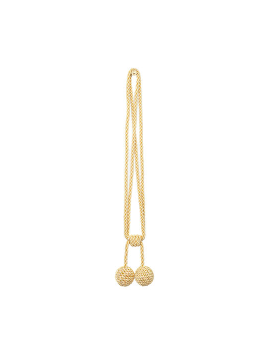 Decorative Curtain Tieback Rayon 2*6cm Balls Height 60cm Beige Gold