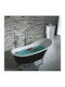 Acryl Badewanne Freistehend Retro Icsh Lb 1784 Schwarz 163x70cm