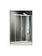 Shower Stall Sliding Door Axis Slider 184-187x185cm Clean Glass Chrome