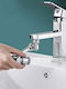360° Triple Rotating Arm Faucet Extension 2 Pressure Modes Jet & Foam Easy Sink Cleaning Face & Hair Washing