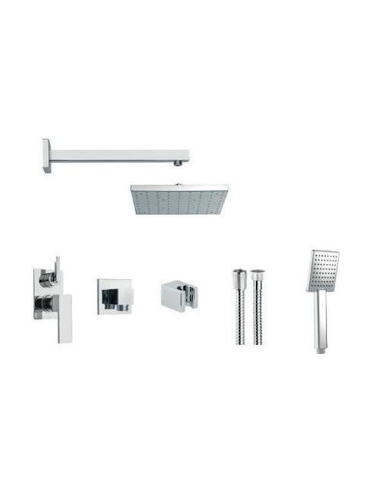 Paini Dax1 Made In Italy Set Εντοιχισμου 2 Εξοδων Νερου Ντους Χειρος Οροφης