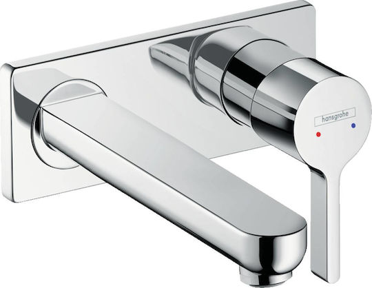 Hansgrohe Metris S Μπαταρία Εντοιχισμού Νιπτήρος Χρωμέ