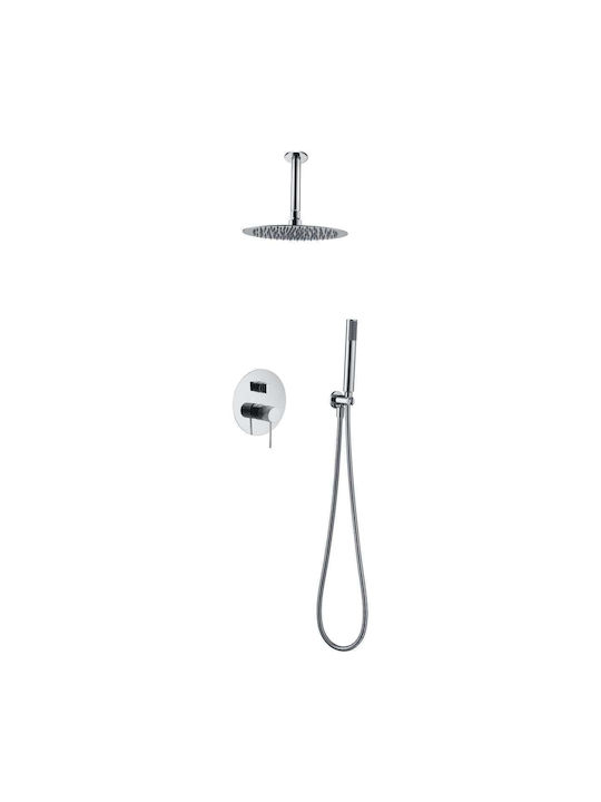 Excel Viento Built-In Set 2 Exits Mixer Telephone & Ceiling Shower Head