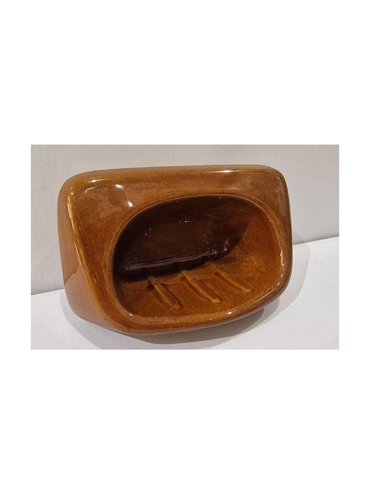 Seifenschale Binde Porzellan Eingebaut 17x10 Braun
