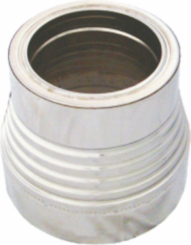 Spiroduct Stainless Steel Insulated Reducer 0.4mm Smooth Surface Ø100 80mm
