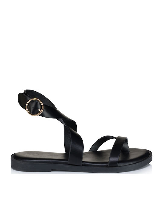 Mira & Max Women's Flat Sandals in Black Color