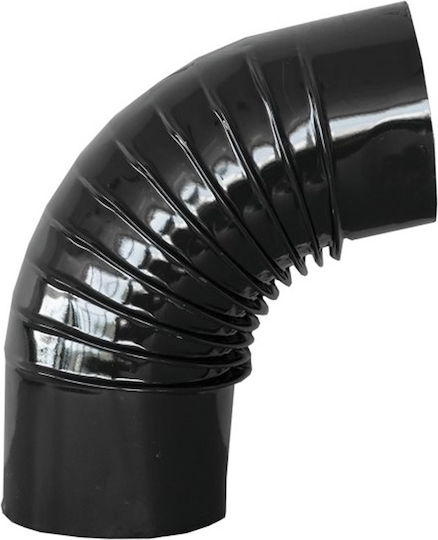 Ecke des Kaminrohrs Klapakís Ø15 Schwarze Emaille 035-0038