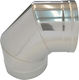 Spiroduct Inox Edelstahl-Kaminrohr Ecke 90° Glatte Oberfläche Autogenschweißung 0.4mm Ø120mm