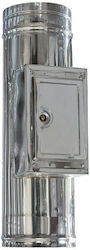 Technometal Chimney Pipe Cleaning Door Single Wall Φ 150 Steel Thickness 0.40 Mm
