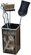 B-3 Fireplace Tool Set Stand Holder Set Bronze