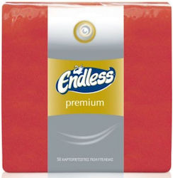 Endless Premium 50 Χαρτοπετσέτες Κόκκινες