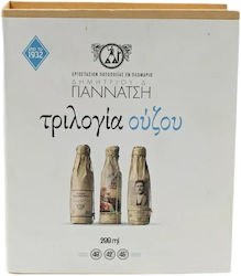 Ουζο 200ml Γιαννατση Κασετινα Τριλογια Retro 40% 42% 45%