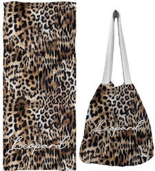 Miami Beach Strandtuch mit Leopardenmuster Verwandelt sich in eine Tasche 70x150