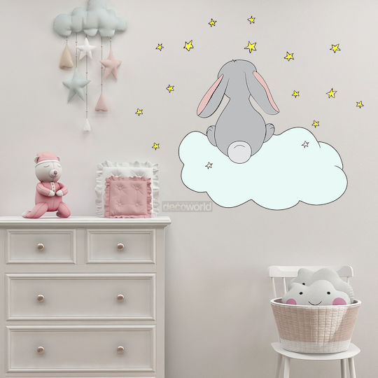 Kinder Wandsticker Kinder Hasenbaby Im Sternen Stick765