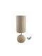 Zen Collection Metal Table Lamp with Beige Shade and Base