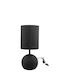 Zen Collection Metal Table Lamp with Black Shade and Base