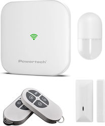 Powertech Autonomous Wireless Alarm System with Motion Detector , Door Sensor , Siren , 2 Remotes and Hub