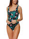 Borage One-Piece Swimsuit Black